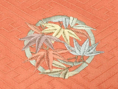 平和屋着物●豪華振袖　紗綾型花丸文　暈し染め　正絹　逸品　CABD8910gh