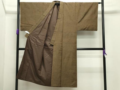 平和屋着物●男性　紬　霞文　正絹　逸品　CABD8911gh