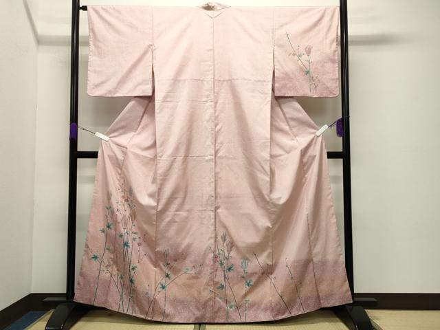 平和屋着物●京友禅の巨匠・頼田勉 臈纈染手描友禅　訪問着　本場染大島紬　華やぎ　正絹　逸品　CABD8919gh