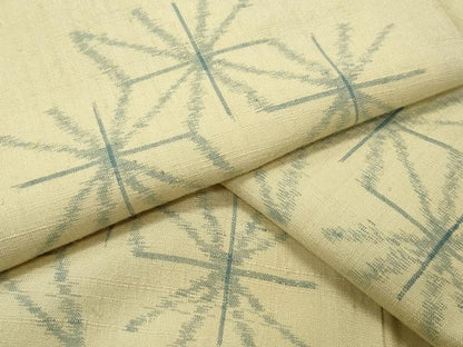 平和屋着物●上質な紬　麻の葉文　正絹　逸品　CABD8922gh
