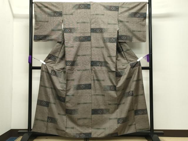 平和屋着物●本場大島紬　9マルキ　吉祥花文　正絹　逸品　CABD8923gh