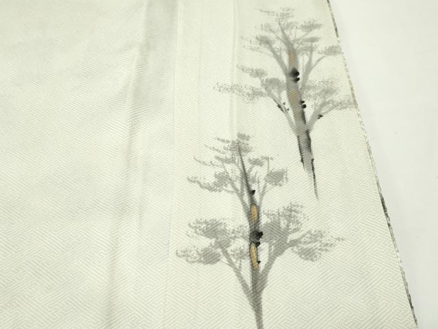 平和屋着物●訪問着　総絞り　駒刺繍　手描き　人物風景文　暈し染め　金彩　正絹　逸品　CABD8925gh