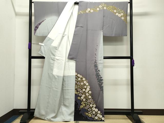 平和屋着物●訪問着　辻が花　絞り　暈し染め　金彩　正絹　逸品　CABD8926gh