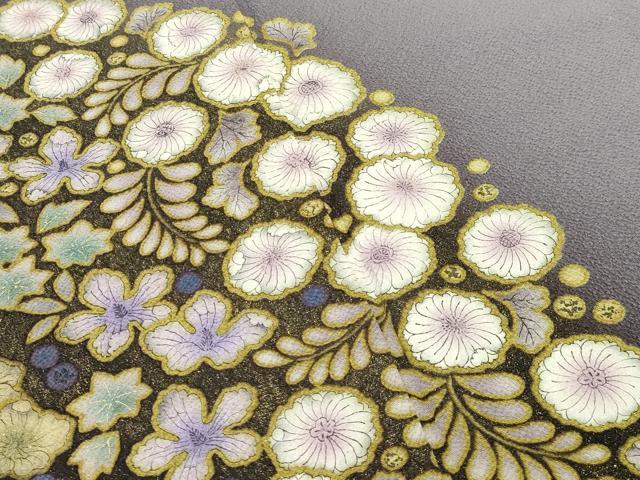 平和屋着物●訪問着　辻が花　絞り　暈し染め　金彩　正絹　逸品　CABD8926gh