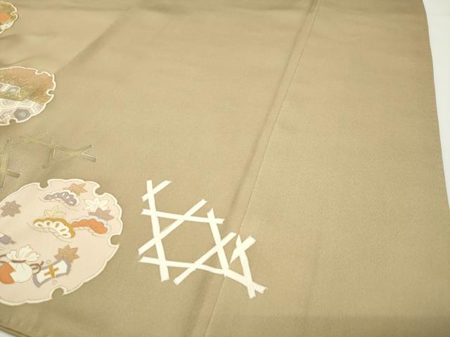 平和屋着物●豪華色留袖　駒刺繍　雪輪重ね花車飛鶴文　暈し染め　金彩　正絹　逸品　CABD8928gh