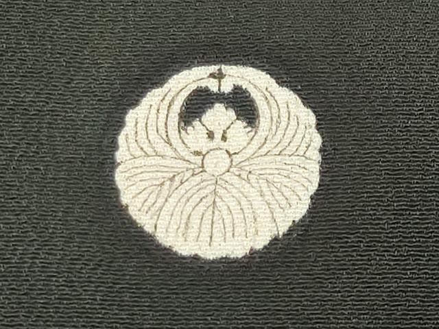 平和屋着物●アンティーク　大正ロマン　黒留袖　笹文　暈し染め　金彩　正絹　逸品　CABD8929gh