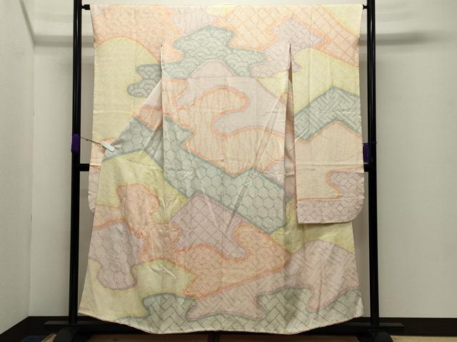 平和屋着物●豪華振袖　総絞り　吉祥文　正絹　逸品　CABD8931gh