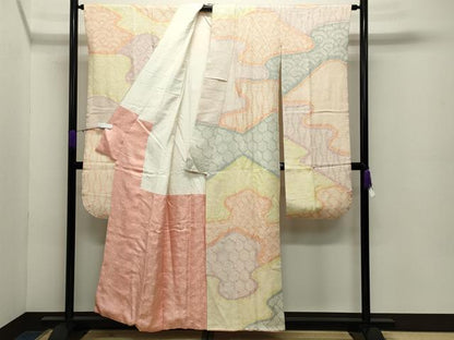 平和屋着物●豪華振袖　総絞り　吉祥文　正絹　逸品　CABD8931gh
