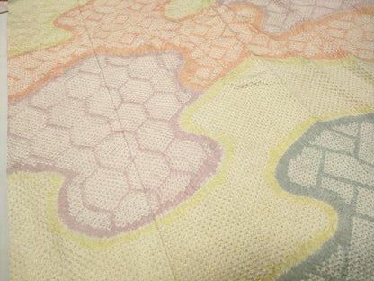 平和屋着物●豪華振袖　総絞り　吉祥文　正絹　逸品　CABD8931gh