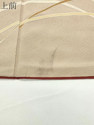 平和屋着物●訪問着　作家物　舞蝶草花文　暈し染め　金彩　正絹　逸品　CABD8934gh