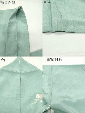 平和屋着物●訪問着　友禅　枝花文　暈し染め　正絹　逸品　CABD8937gh