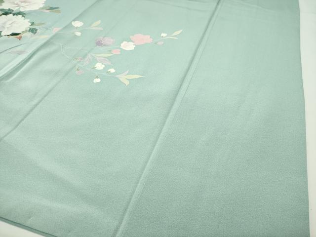 平和屋着物●訪問着　友禅　枝花文　暈し染め　正絹　逸品　CABD8937gh