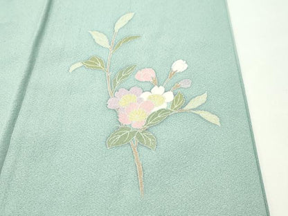 平和屋着物●訪問着　友禅　枝花文　暈し染め　正絹　逸品　CABD8937gh