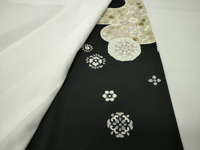 平和屋着物●豪華黒留袖　作家物　駒刺繍　正倉院花唐草文　金彩　ほてい屋扱い　正絹　逸品　CABD8947gh
