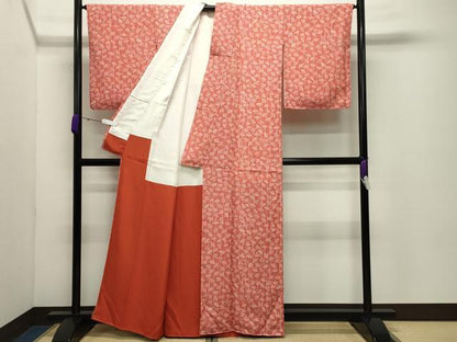 平和屋着物●重要無形文化財　人間国宝　中村勇二郎　江戸小紋　扇面花文　正絹　逸品　未使用　CABD8950gh