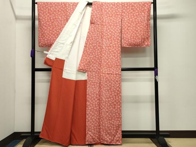 平和屋着物●重要無形文化財　人間国宝　中村勇二郎　江戸小紋　扇面花文　正絹　逸品　未使用　CABD8950gh