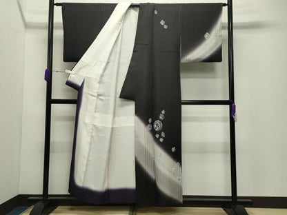 平和屋着物●訪問着　手描き　水玉　暈し染め　正絹　逸品　CABD8951gh