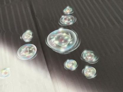 平和屋着物●訪問着　手描き　水玉　暈し染め　正絹　逸品　CABD8951gh