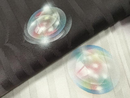 平和屋着物●訪問着　手描き　水玉　暈し染め　正絹　逸品　CABD8951gh