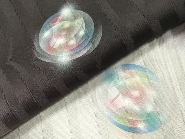 平和屋着物●訪問着　手描き　水玉　暈し染め　正絹　逸品　CABD8951gh