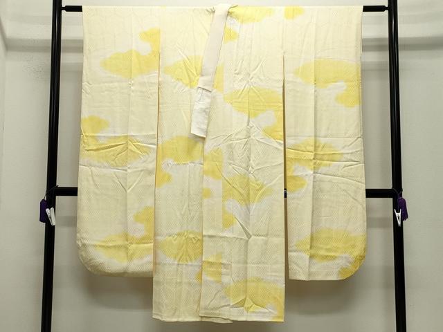 平和屋着物●振袖用長襦袢　袷　雲重ね文　暈し染め　正絹　逸品　CABD8955gh
