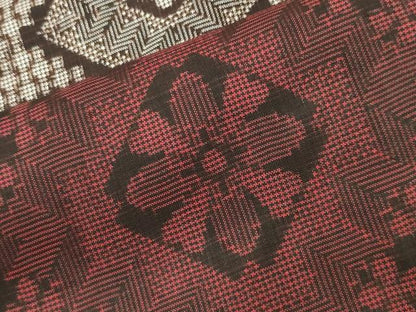 平和屋着物●本場大島紬　龍郷絣　正絹　逸品　CABD8957gh