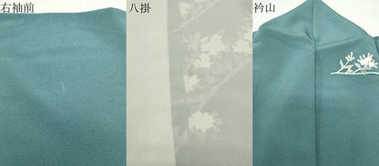平和屋着物●本加賀友禅作家　寺西英樹　訪問着　枝花文　正絹　逸品　CABD8958gh