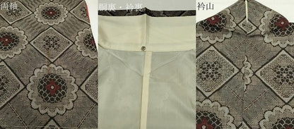 平和屋着物●本場大島紬　龍郷絣　正絹　逸品　CABD8959gh