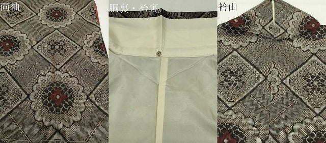 平和屋着物●本場大島紬　龍郷絣　正絹　逸品　CABD8959gh