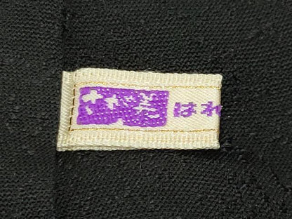 平和屋着物●訪問着　刺繍　色紙重ね蔦の葉文　暈し染め　黒地　銀彩　さが美扱い　正絹　逸品　CABD8962gh