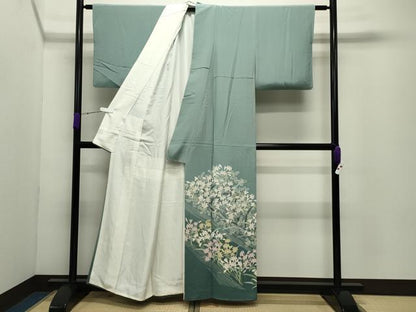 平和屋着物●豪華色留袖　友禅　作家物　草花文　暈し染め　正絹　逸品　CABD8964gh