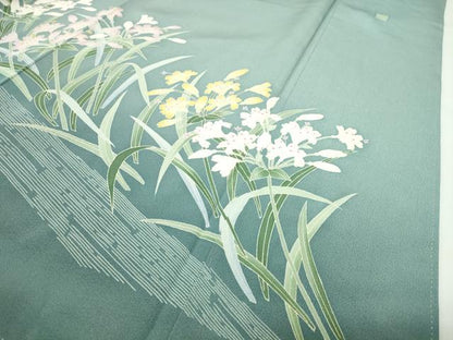 平和屋着物●豪華色留袖　友禅　作家物　草花文　暈し染め　正絹　逸品　CABD8964gh