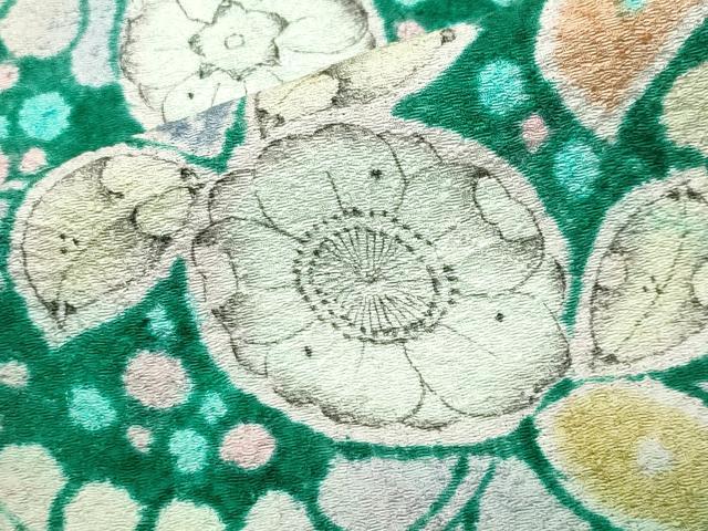 平和屋着物●訪問着　辻が花　絞り　暈し染め　正絹　逸品　未使用　CABD8966gh