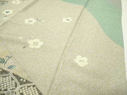 平和屋着物●訪問着　駒刺繍　雪輪重ね鳳凰花文　金彩　正絹　逸品　未使用　CABD8968gh