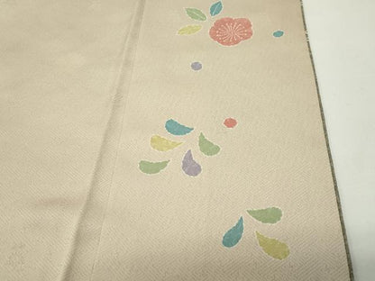 平和屋着物●訪問着　御所車花文　金彩　正絹　逸品　CABD8969gh