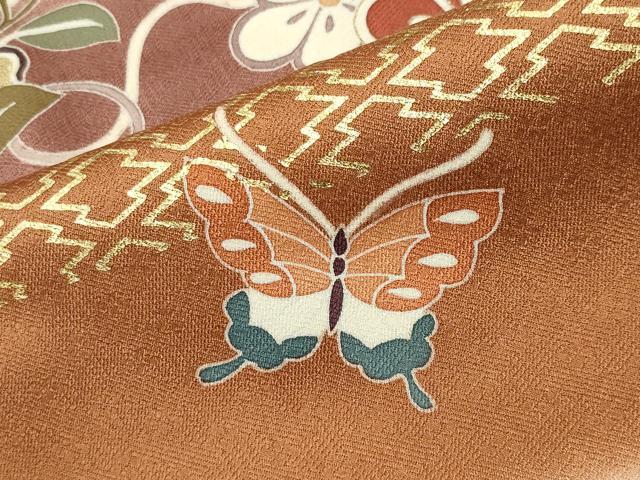 平和屋着物●創業460年・千總　訪問着　駒刺繍　桐舞蝶花文　暈し染め　金彩　伊勢丹扱い　正絹　逸品　CABD8973gh