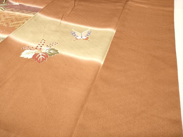 平和屋着物●創業460年・千總　訪問着　駒刺繍　桐舞蝶花文　暈し染め　金彩　伊勢丹扱い　正絹　逸品　CABD8973gh
