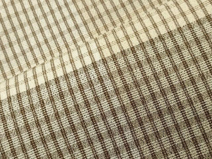 平和屋着物●上質なお召　格子柄　正絹　逸品　CABD8975gh