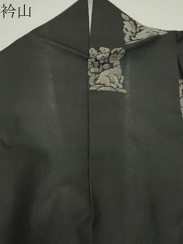 平和屋着物●本場大島紬　9マルキ　泥染め　地空き　兎　草花文　恵大島織物謹製　証紙付き　正絹　逸品　CABD8979gh