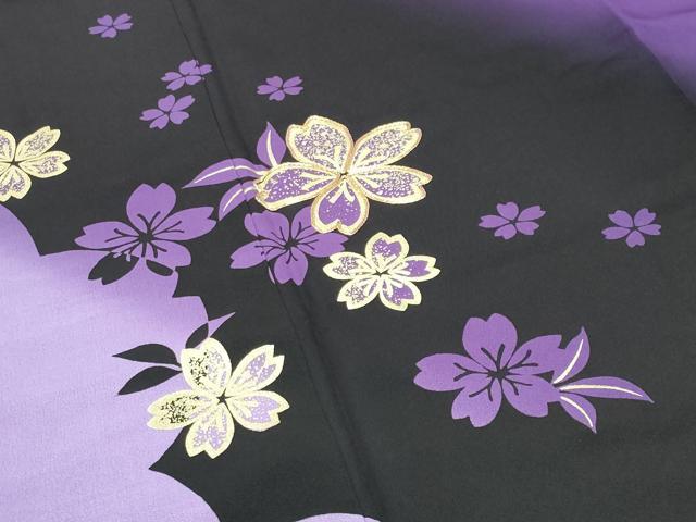 平和屋着物●豪華振袖　駒刺繍　舞桜文　暈し染め　金彩　やまと誂製　正絹　逸品　CABD8983gh