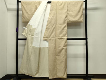 平和屋着物●結城紬　蒸栗色　正絹　逸品　CABD8988gh