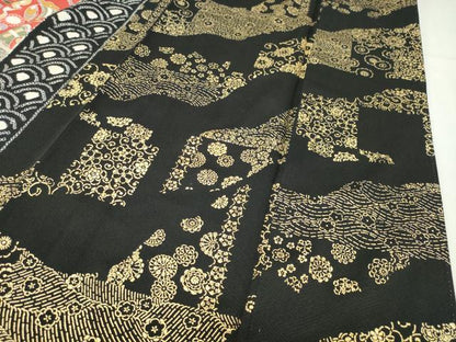 平和屋着物●豪華振袖　駒刺繍　絞り　飛鶴宝尽くし文　金彩　正絹　逸品　CABD8989gh
