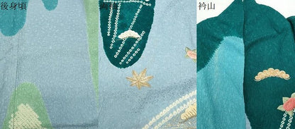 平和屋着物●豪華振袖　駒刺繍　絞り　松花文　正絹　逸品　CABD8990gh