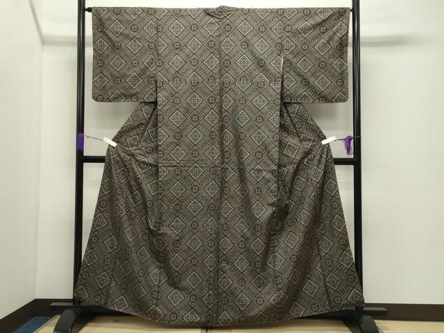 平和屋着物●本場大島紬　龍郷絣　正絹　逸品　未使用　CABD9003gh