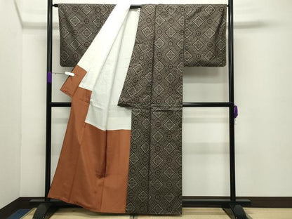 平和屋着物●本場大島紬　龍郷絣　正絹　逸品　未使用　CABD9003gh