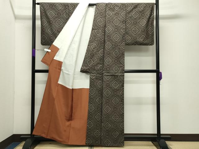 平和屋着物●本場大島紬　龍郷絣　正絹　逸品　未使用　CABD9003gh