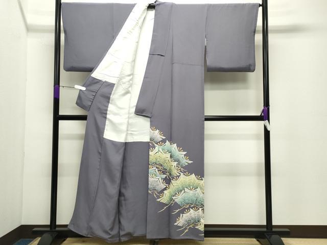平和屋着物●本加賀友禅作家　鬼島武司　色留袖　松　色紙付き　正絹　逸品　CABD9011gh