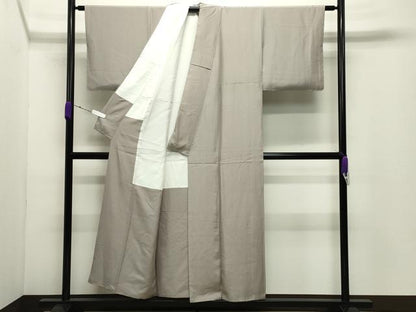 平和屋着物●信州ぜんまい紬　潤色　証紙付き　正絹　逸品　未使用　CABD9017gh