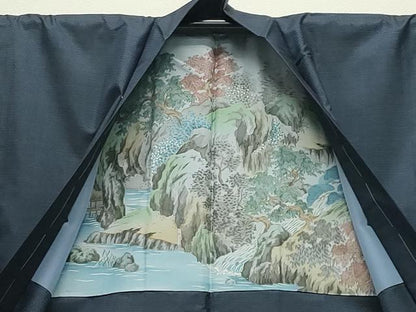 平和屋着物●男性　本場大島紬　アンサンブル　100亀甲　日高洋一作　総詰め　証紙付き　正絹　逸品　未使用　CABD9022gh