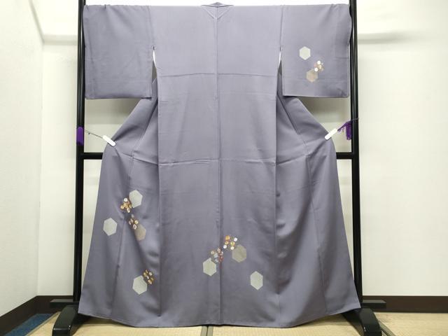 平和屋着物●創業460年・千總　訪問着　刺繍　亀甲花唐草文　金彩　西武百貨店扱い　正絹　逸品　CABD9026gh